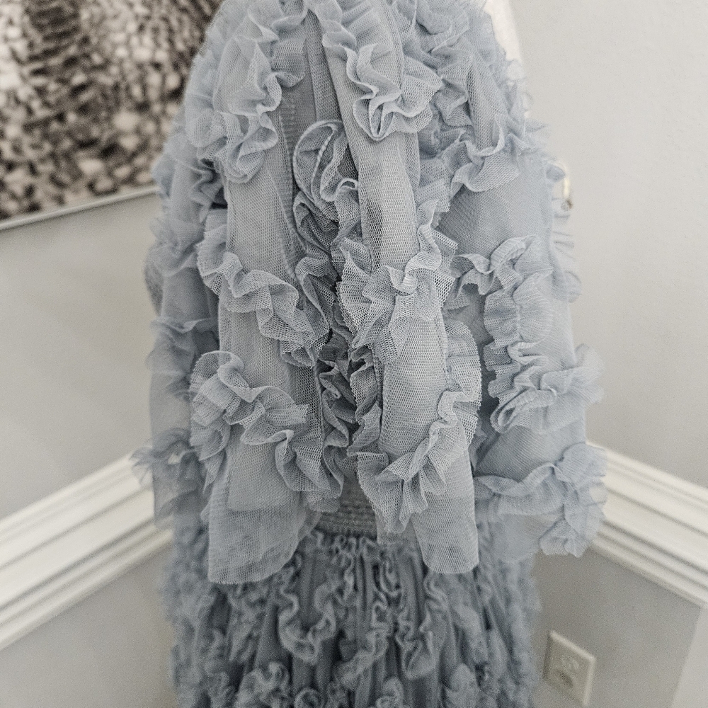 Ivy City Co Light Blue Lace Midi Dress - Picture 8 of 13